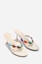 Cream Electra Jewel Embellished Heeled Sandals, Image 3 of 4