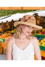 Beige Vanessa - Embroidered Raffia Hat, Image 1 of 2