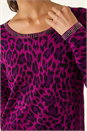 Magenta Animal Print Embellished Trim Jumper, Image 4 of 4