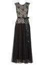 Black Laser Cut Maxi Dress, Image 4 of 4