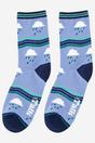 Blue Rain Clouds Bamboo Socks - Blue, Image 2 of 3