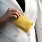 Yellow 'POPPY' Full Grain Leather Zip Top Coin Purse, Image 2 of 2