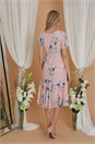 Silver Julianna Floral Print Bias Cut Dress, Image 2 of 3