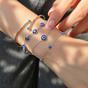 Silver Turkish Blue Evil Eye Minimalist Sterling Silver Bangle, Image 4 of 5