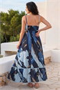 Blue Dusk Abstract Ric Rac Maxi Dress, Image 3 of 4