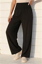 Black Shirred Wide Leg Trouser, Image 1 of 4