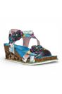 Blue Womens Cushioned Wedge Sandals-BONITO-32, Image 2 of 7