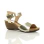 Low Wedge Heel Buckle Sandals, Image 1 of 7