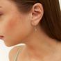 Silver Sterling Silver Safety Pin Earring, Image 2 of 4