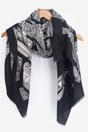 Black Sarta Black Architecture Print Lightweight Scarf, Image 2 of 4
