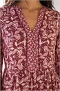 Coral Petite Border Print Midi Dress, Image 4 of 4