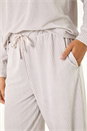 Light Grey Velour Hoodie Lounge Set, Image 5 of 8