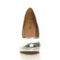 Silver AJVANI Silver High Heel Court Shoes, Image 6 of 6