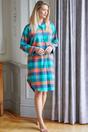 Multi British Boxers Multi "Acorn Squash" Check Brushed Cotton Nightshirt, Image 2 of 2