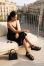 Black Nina Womens Multi Strap Platform Sandals, Image 3 of 5