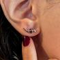 Silver Dainty Love Heart Sterling Silver Stud Earrings, Image 3 of 3