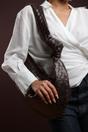 Brown Aqua Knotted Strap Woven Shoulder Bag, Image 2 of 5