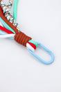 Multi Laces Clip On Bag Charm in Mint/Red, Image 2 of 3