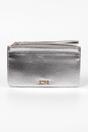 Silver Metallic Passport Holder Clutch Wallet, Image 1 of 2