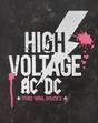 Black AC/DC High Voltage Acid Wash Women's T-Shirt, Image 2 of 4