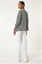 Black Waterfall Stetch Jersey Cardigan, Image 3 of 5