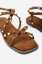 Brown 'Montana' Gladiator Sandal With Stud Detail, Image 5 of 6