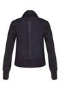 Navy Womens Leather MA-1 Varsity Jacket - Ann, Image 4 of 5