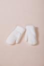 White SVNX White Soft Knit Mittens, Image 1 of 4