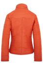 Orange Infinity Leather Orange Puffer Quilted Bomber Leather Jacket, Image 4 of 7