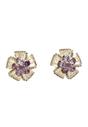 Lilac AVANT-GARDE PARIS Lilac Diva Collection Columbine Studs, Image 1 of 5