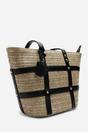  Catalina Large Raffia Bag with Stud Detail, Image 3 of 7