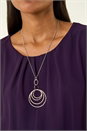Purple Pleated Chiffon Necklace Top, Image 5 of 5