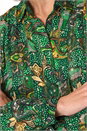 Emerald Paisley Print Pleated Blouse, Image 5 of 5