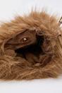 Camel Faux Fur Crossbody Shoulder Bag with Phone Pocket, Image 3 of 4