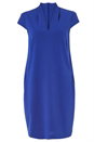 Royal Blue V Neck Cocoon Dress, Image 5 of 5
