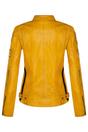 Yellow Infinity Leather Yellow Biker Racing Badges Leather Jacket, Image 4 of 5