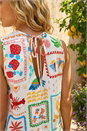 Ivory  Holiday Print Vest Top, Image 4 of 4