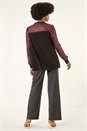 Rose Embellished Sequin Stretch Blouse, Image 3 of 5