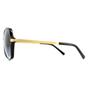 Black Michael Kors Black Square Black Gold Light Grey Gradient Sunglasses, Image 3 of 6