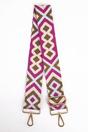 Taupe Metallic Aztec Woven Bag Strap, Image 1 of 4