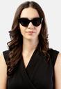Black AVANT-GARDE PARIS Black Chic Cat Eye Polarized Sunglasses, Image 4 of 5
