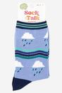 Blue Rain Clouds Bamboo Socks - Blue, Image 3 of 3