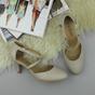 Natural AJVANI Natural High Heel Crossed Straps Court Shoes, Image 4 of 6
