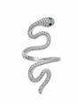 Silver Pavé Snake Coiled Ring, Image 1 of 3