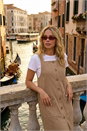 Stone Petite Corduroy Pinafore Dress, Image 1 of 6
