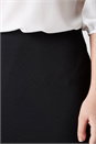 Black Textured Pencil Skirt , Image 2 of 3