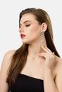 Silver Silver-Colored Contemporary Drop Earrings, Image 4 of 4