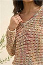 Pink Textured Spacedye Knit Jumper, Image 4 of 4