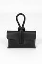 Black Italian Leather Wristlet Clutch Bag, Image 1 of 5