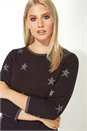 Grey Metallic Star Knitted Dress, Image 5 of 6